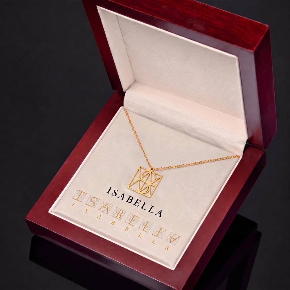 Custom Monogram Name Necklace – Your Name, Reimagined