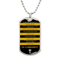 10 Commandments Dog Tag Necklace