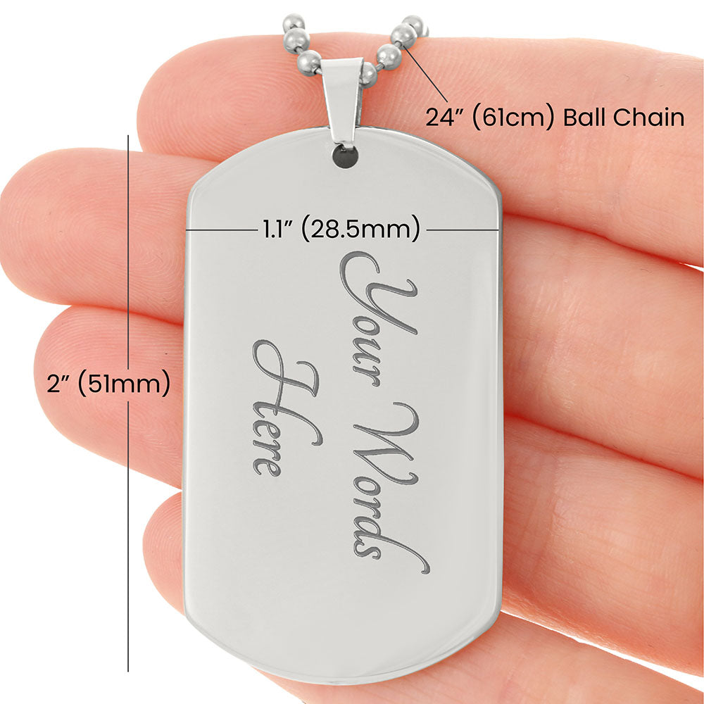 NA The comeback is always stronger than the setback Dog tag necklace