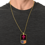Faith Over Fear Dog Tag Necklace