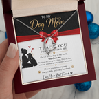 To My Dog Mom - Love Heart Necklace