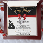 To My Dog Mom - Love Heart Necklace