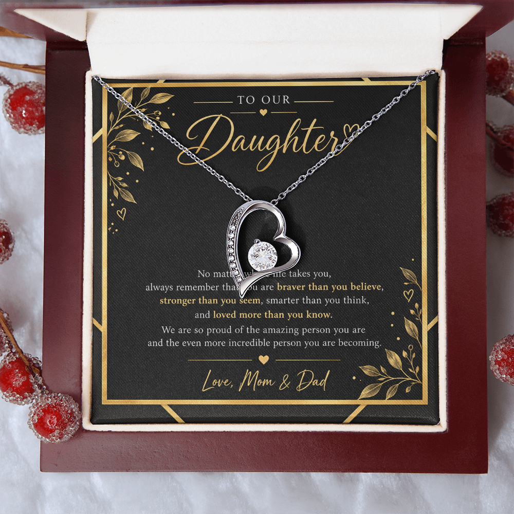 Forever Love Necklace for Daughter – A Meaningful Gift from Mom & Dad