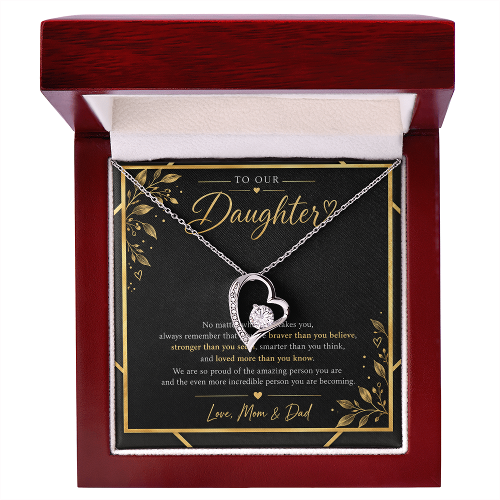 Forever Love Necklace for Daughter – A Meaningful Gift from Mom & Dad