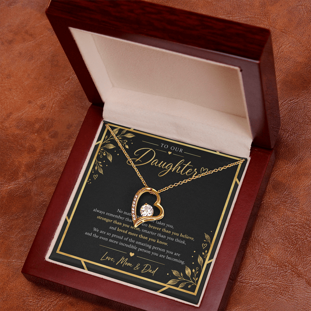 Forever Love Necklace for Daughter – A Meaningful Gift from Mom & Dad