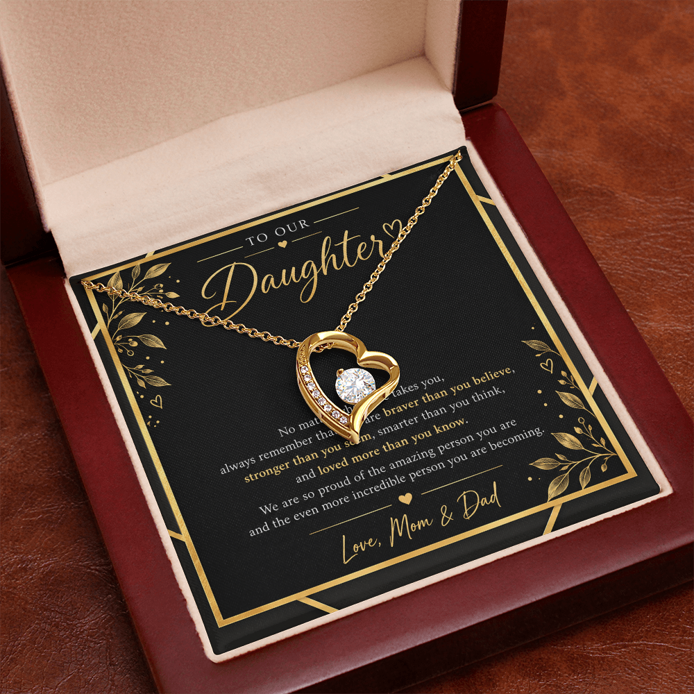 Forever Love Necklace for Daughter – A Meaningful Gift from Mom & Dad