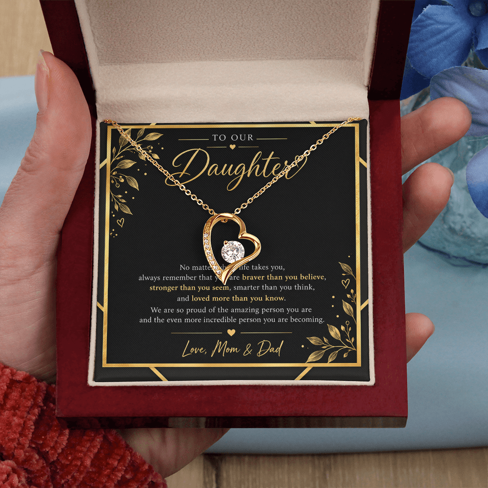 Forever Love Necklace for Daughter – A Meaningful Gift from Mom & Dad