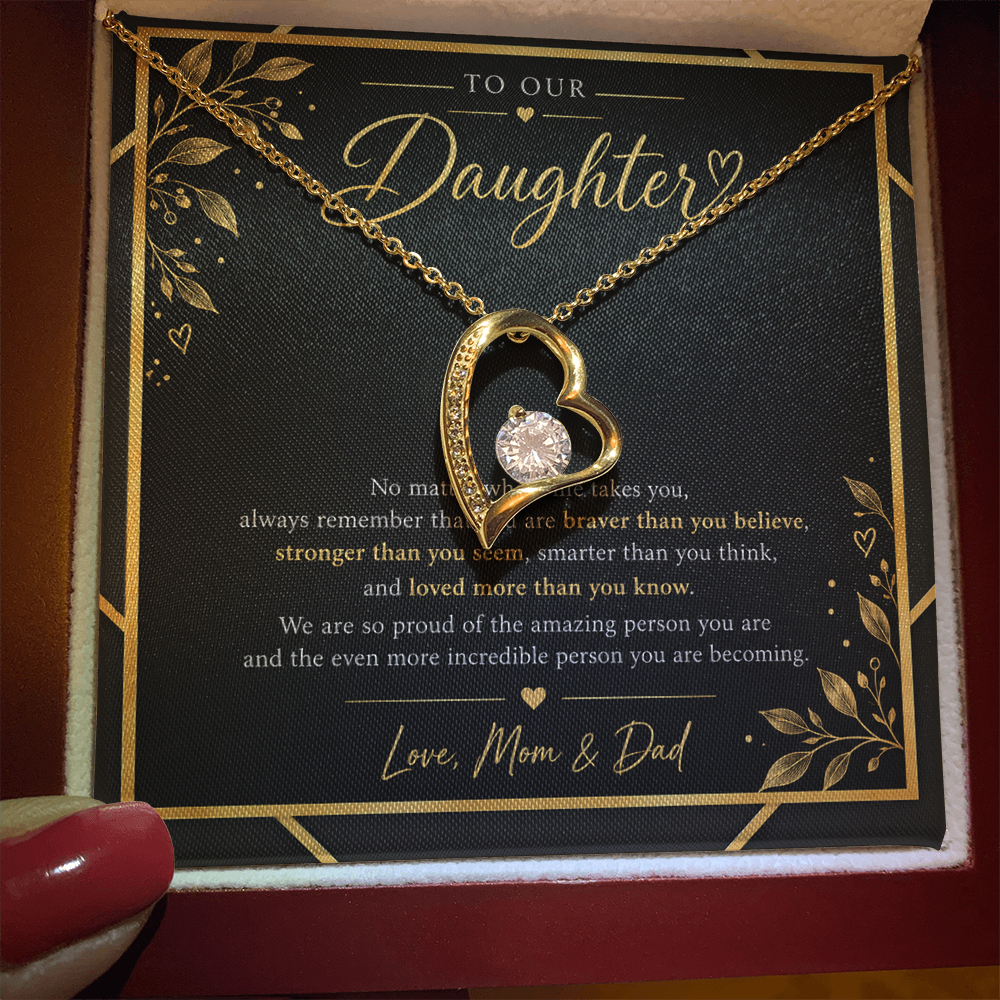 Forever Love Necklace for Daughter – A Meaningful Gift from Mom & Dad