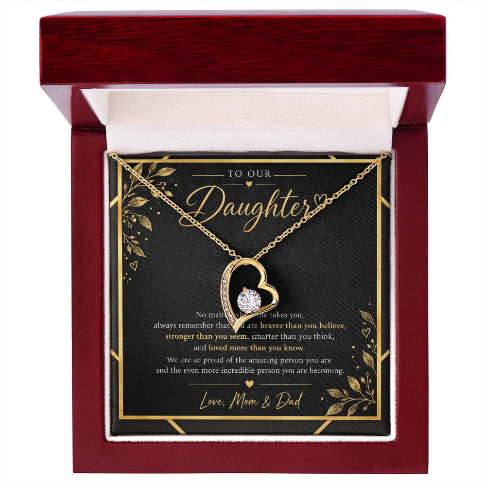 Forever Love Necklace for Daughter – A Meaningful Gift from Mom & Dad