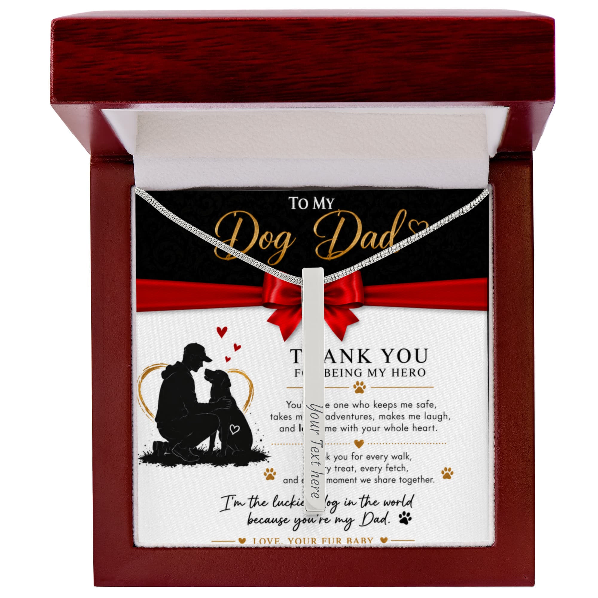To My Dog Dad Necklace