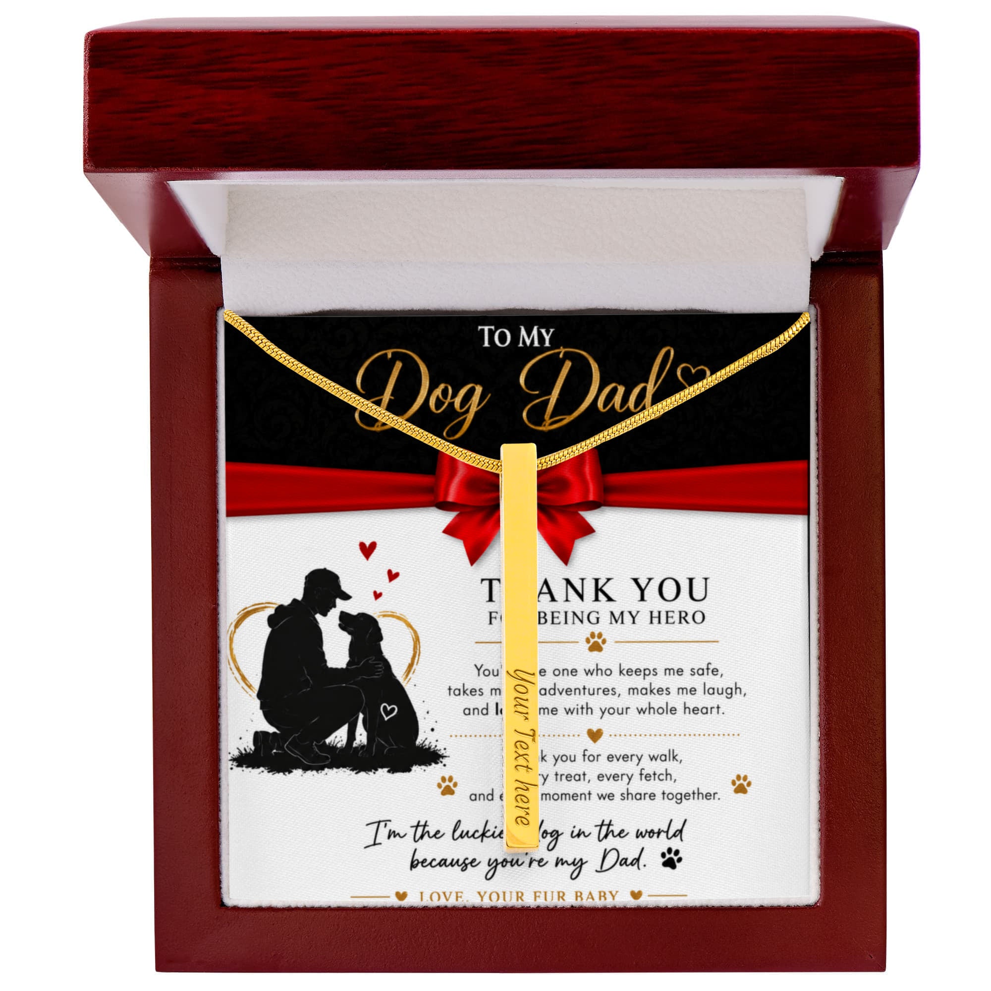 To My Dog Dad Necklace