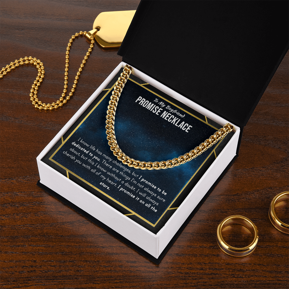 To My Boyfriend Promise Cuban Necklace