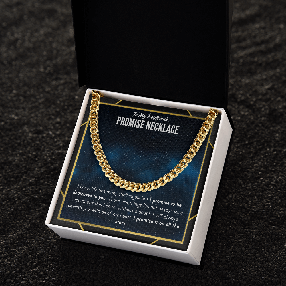 To My Boyfriend Promise Cuban Necklace