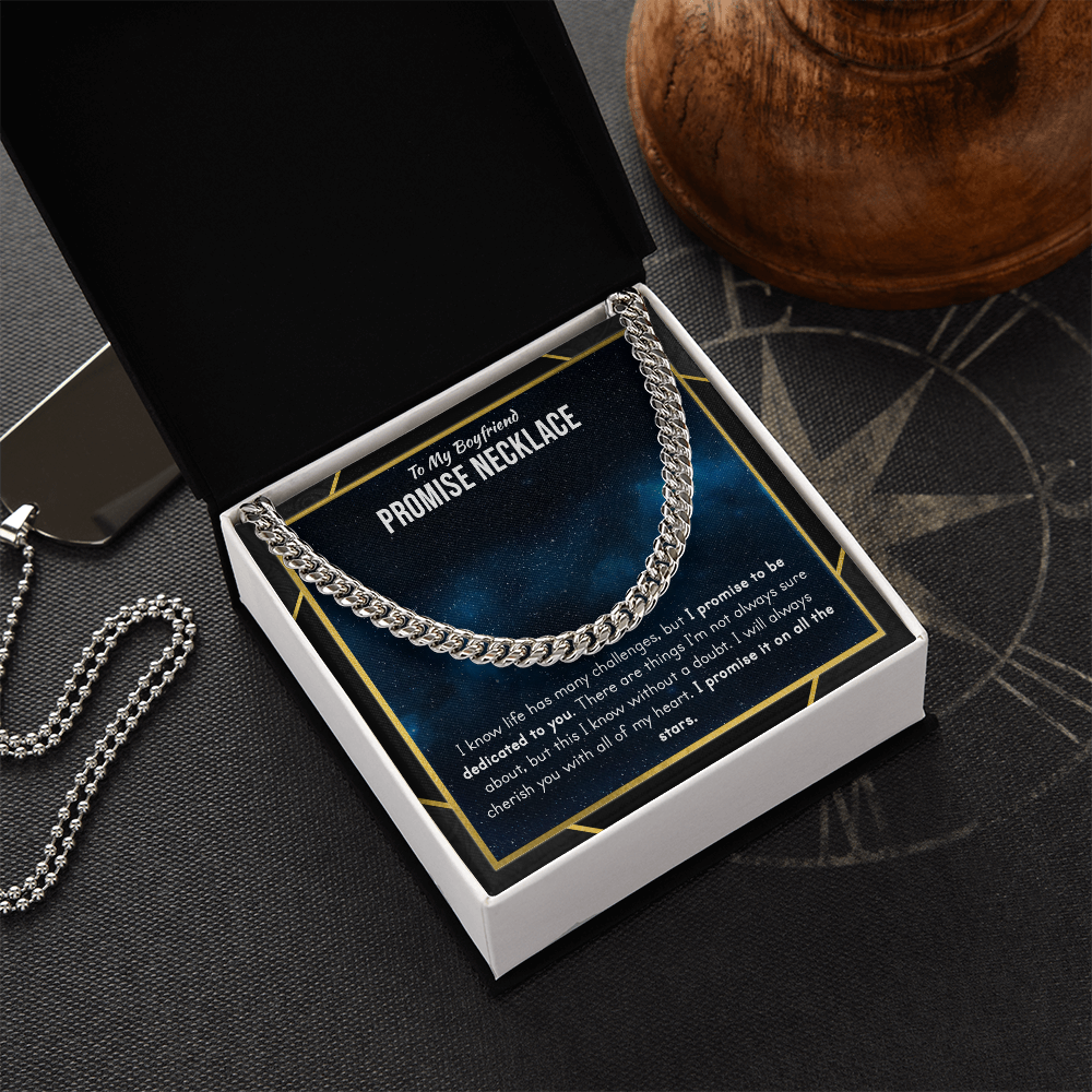 To My Boyfriend Promise Cuban Necklace