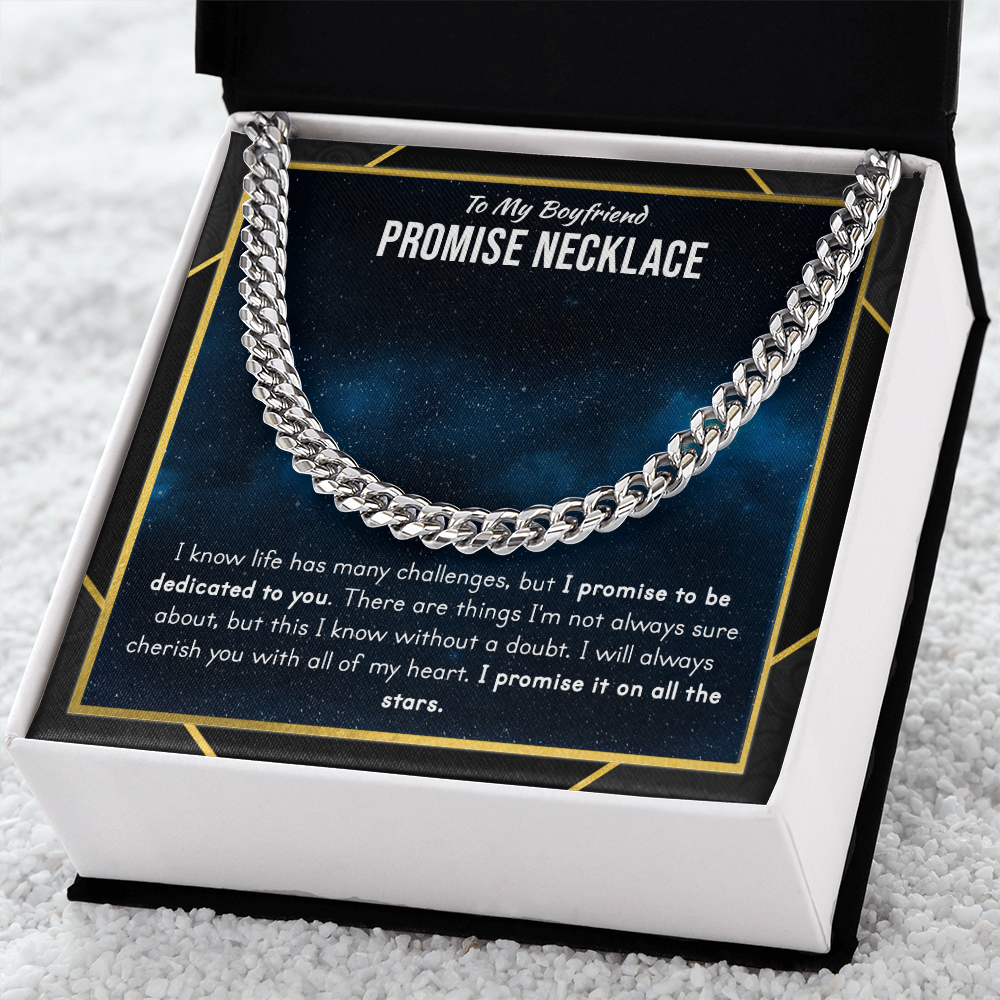 To My Boyfriend Promise Cuban Necklace
