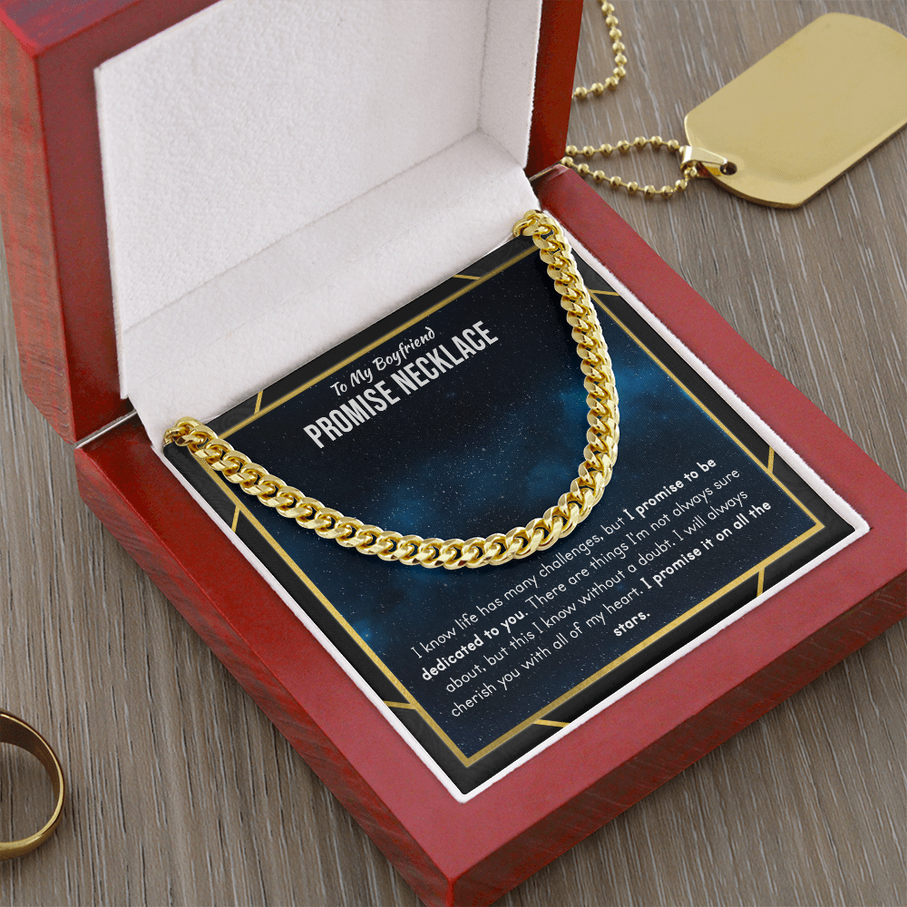 To My Boyfriend Promise Cuban Necklace