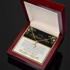 Alluring Beauty Ribbon Necklace for Boyfriend's Mom – Thank You Gift with Heartfelt Message Card