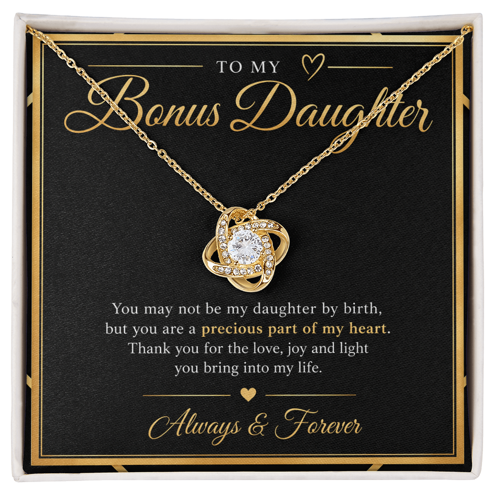 Love Knot Necklace for Bonus Daughter – A Meaningful Gift of Love & Forever