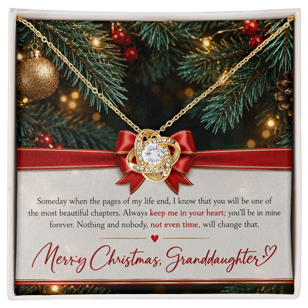 Love Knot Necklace for Granddaughter – Merry Christmas Gift of Love