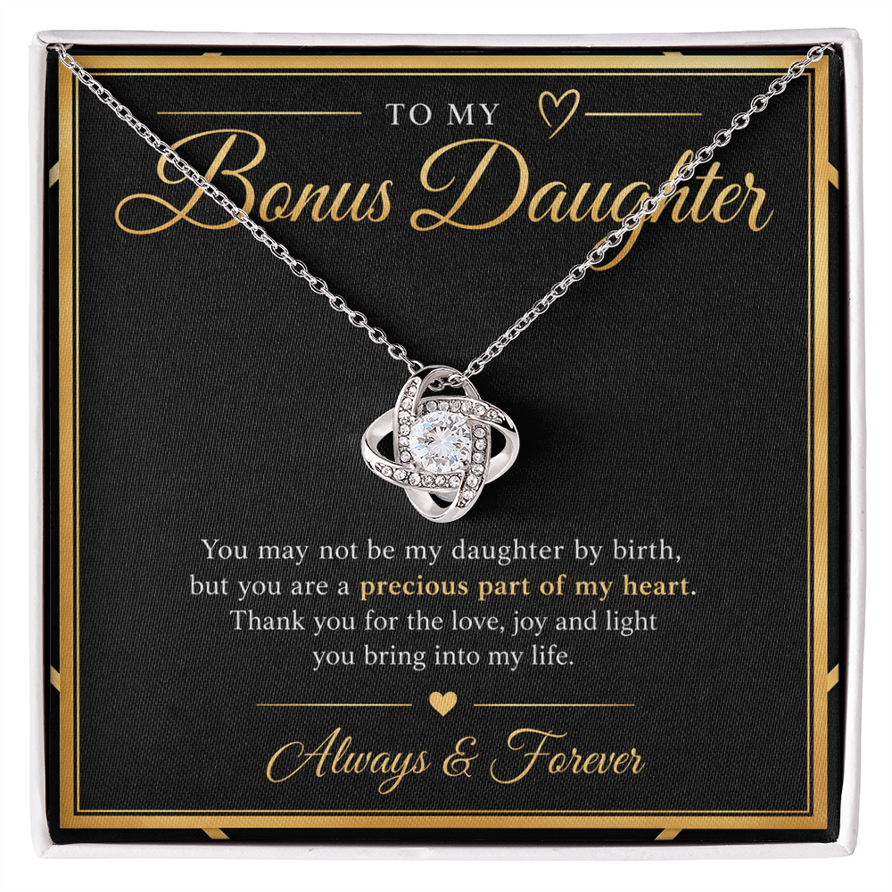 Love Knot Necklace for Bonus Daughter – A Meaningful Gift of Love & Forever