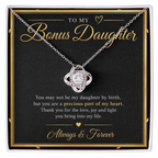 Love Knot Necklace for Bonus Daughter – A Meaningful Gift of Love & Forever
