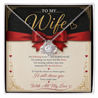 To My Wife Love Knot Necklace – Romantic Gift for Wife | Anniversary, Birthday & Valentine's Day Jewelry