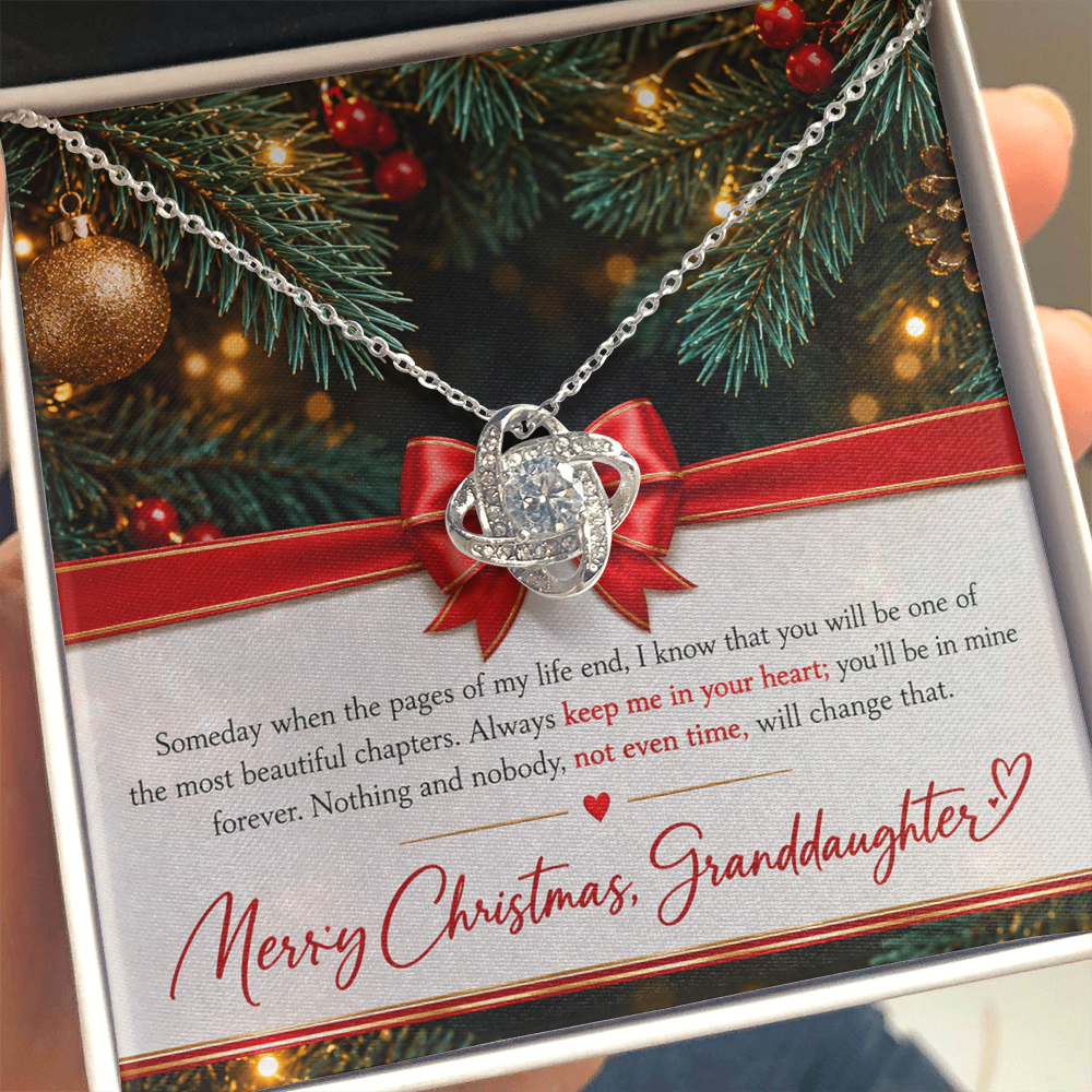 Love Knot Necklace for Granddaughter – Merry Christmas Gift of Love
