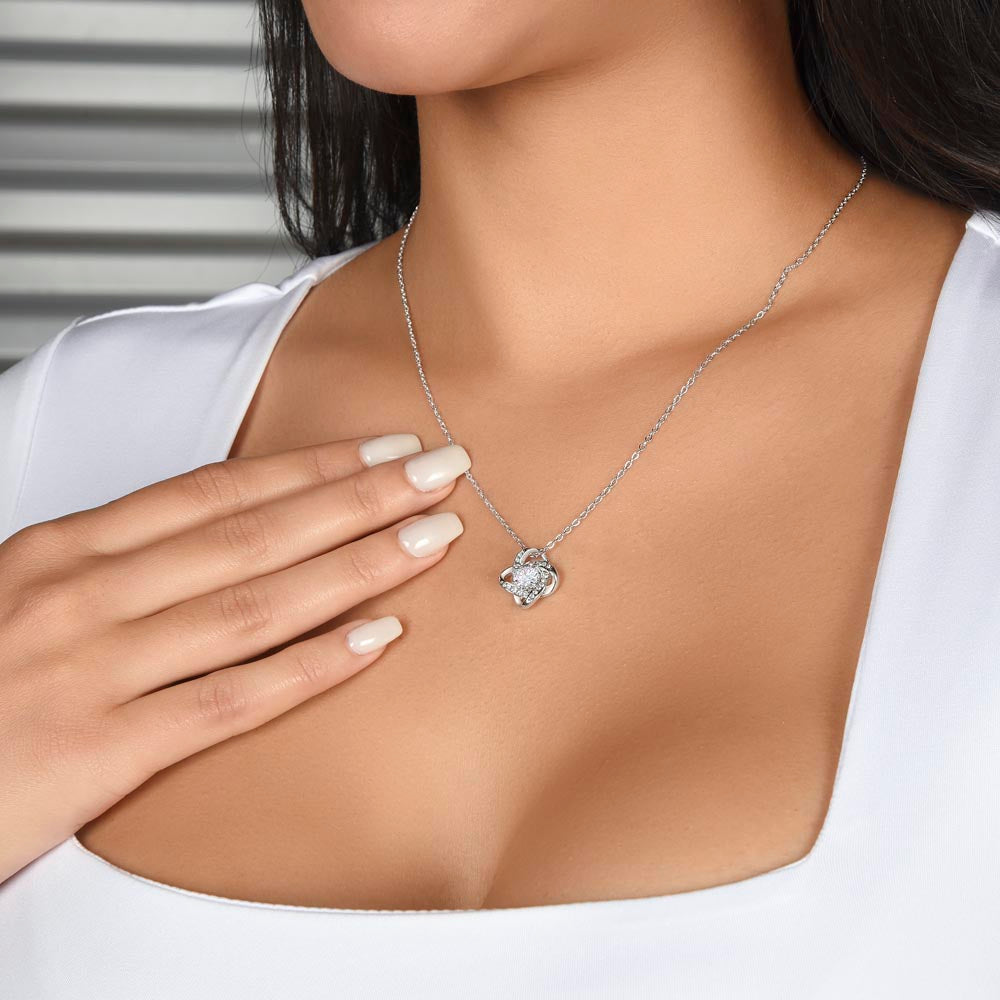To My Wife Love Knot Necklace – Romantic Gift for Wife | Anniversary, Birthday & Valentine's Day Jewelry