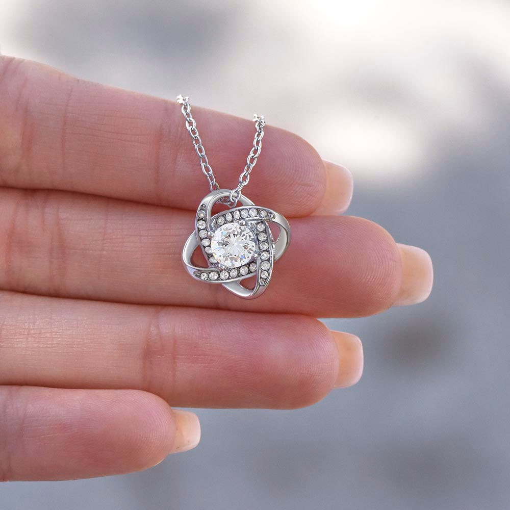 To My Wife Love Knot Necklace – Romantic Gift for Wife | Anniversary, Birthday & Valentine's Day Jewelry