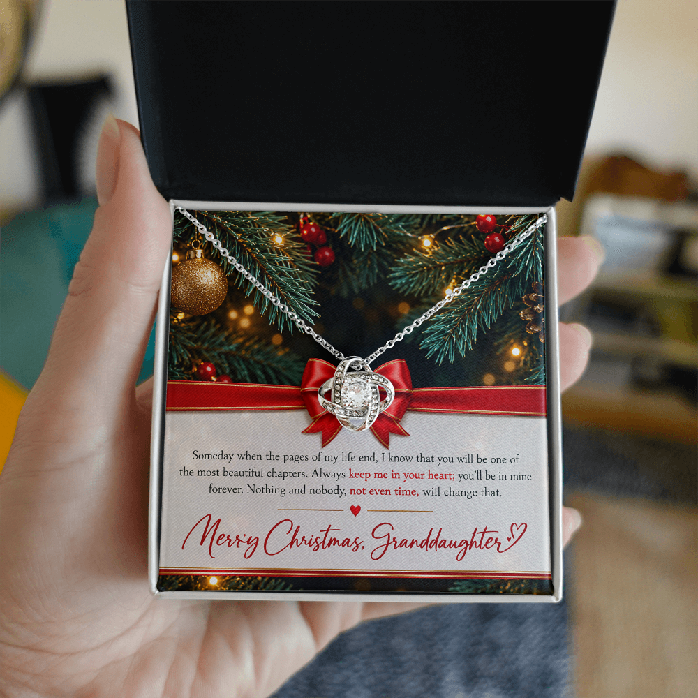 Love Knot Necklace for Granddaughter – Merry Christmas Gift of Love