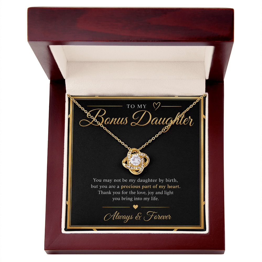 Love Knot Necklace for Bonus Daughter – A Meaningful Gift of Love & Forever