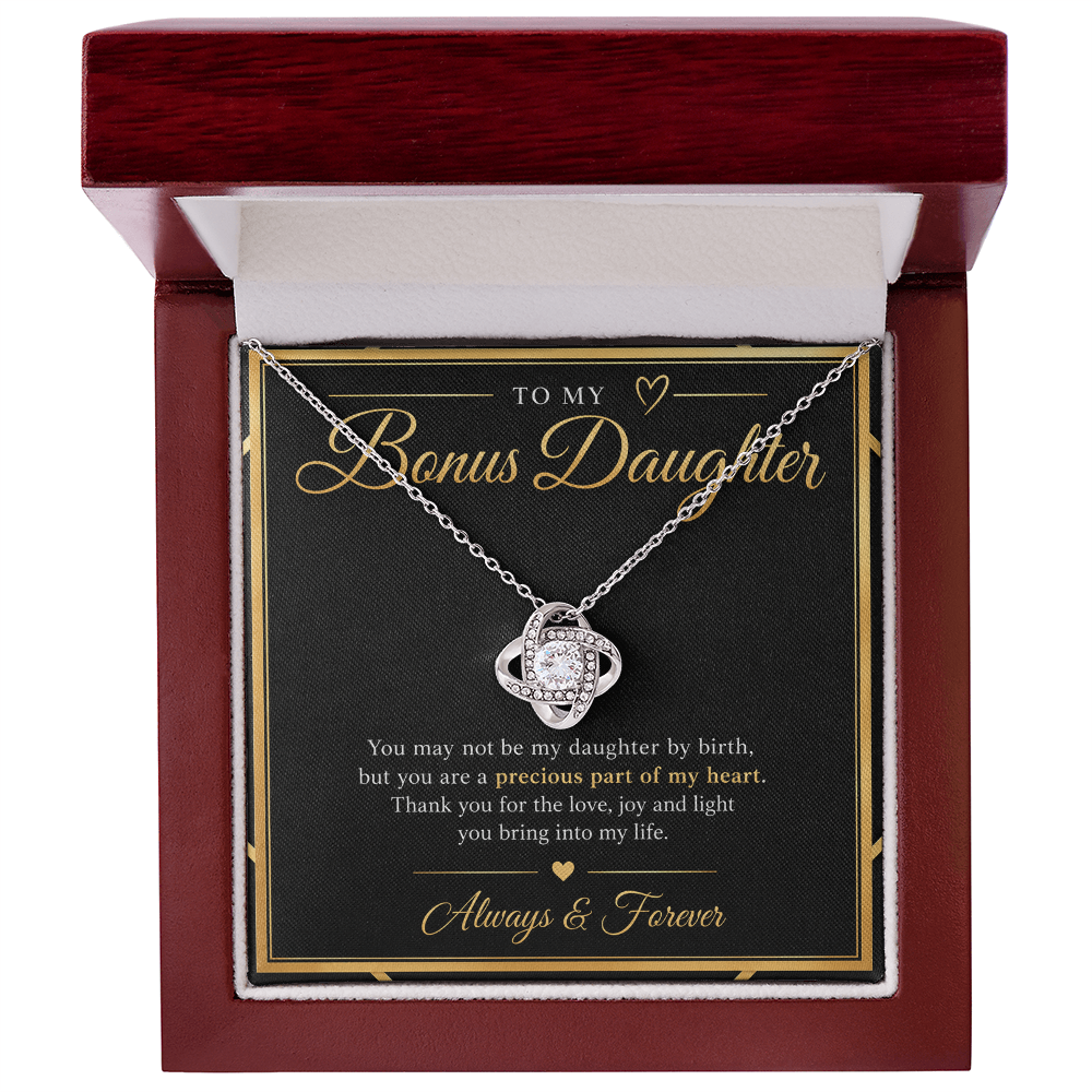 Love Knot Necklace for Bonus Daughter – A Meaningful Gift of Love & Forever