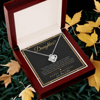 Love Knot Necklace for Daughter – Happy Birthday Gift from Mom & Dad