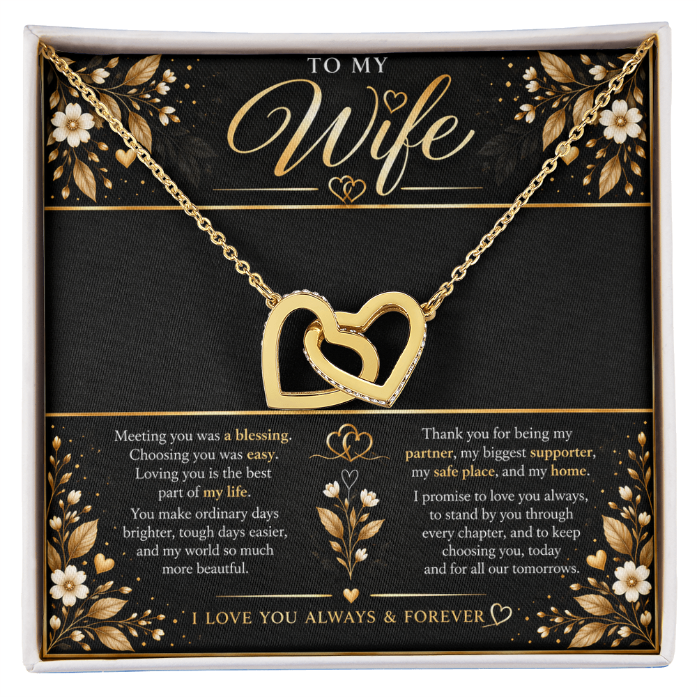 Interlocking Hearts Necklace for Wife – A Timeless Symbol of Everlasting Love