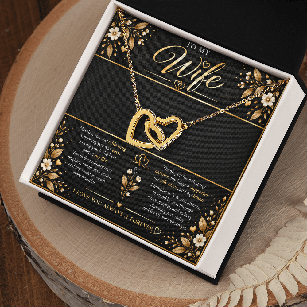 Interlocking Hearts Necklace for Wife – A Timeless Symbol of Everlasting Love