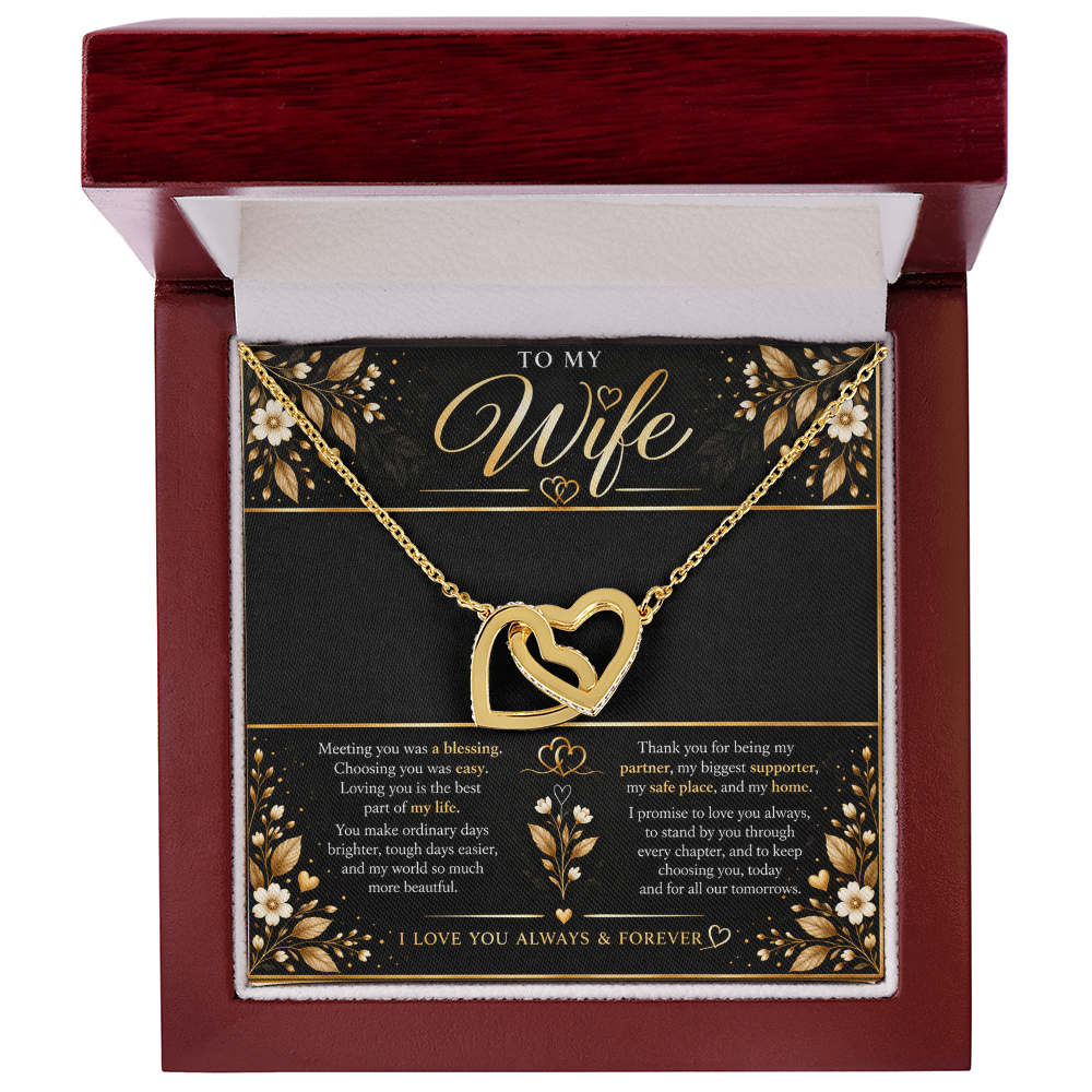 Interlocking Hearts Necklace for Wife – A Timeless Symbol of Everlasting Love