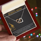 To My Bonus Mom - Interlocking Hearts Necklace