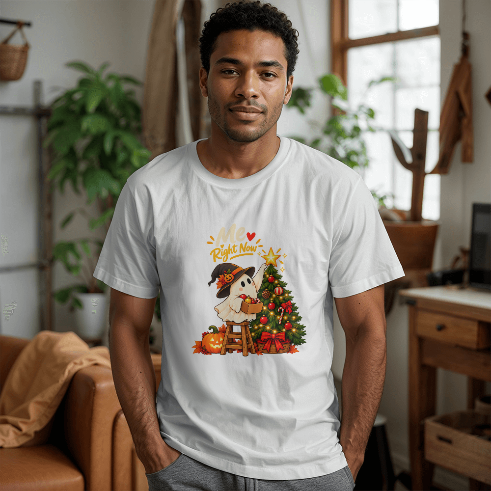 Halloween Night Christmas Decorating Ghost Funny Holiday Unisex adult t-shirt