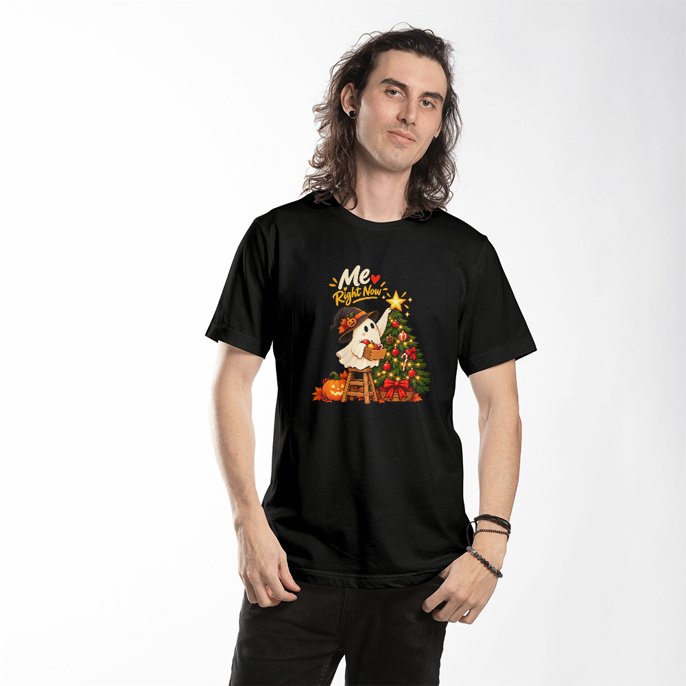 Halloween Night Christmas Decorating Ghost Funny Holiday Unisex adult t-shirt