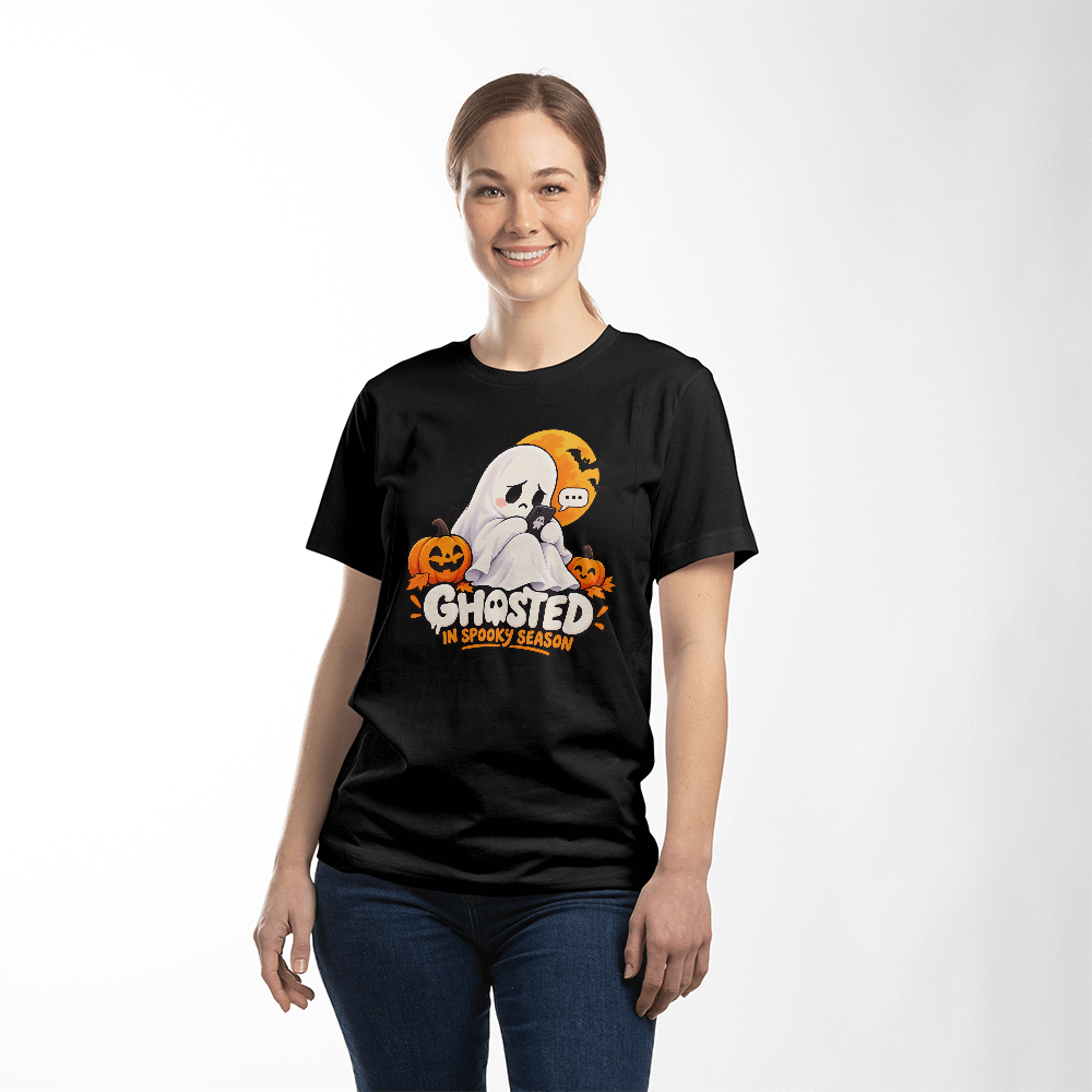 Ghosted in Spooky Season Funny Halloween Ghost Cute Spooky Unisex T-Shirt