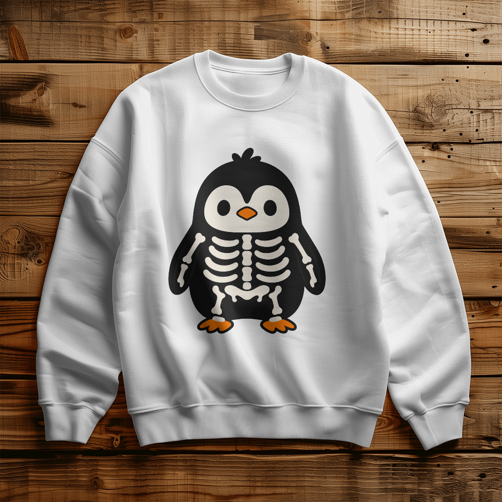 Halloween Skeleton Penguin Cute Spooky Penguin Costume Sweatshirt