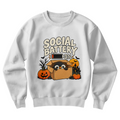 Social Battery 3% Funny Introvert Penguin Unisex Crewneck Sweatshirt
