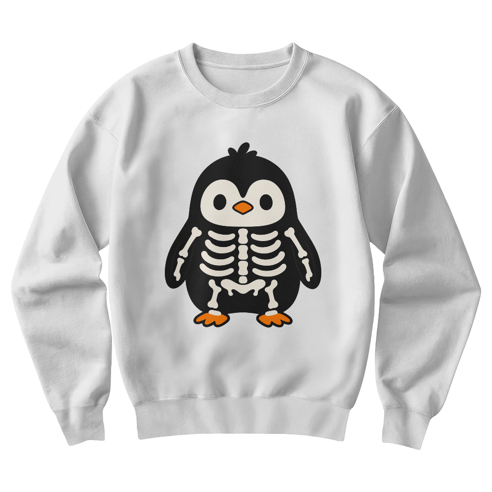 Halloween Skeleton Penguin Cute Spooky Penguin Costume Sweatshirt