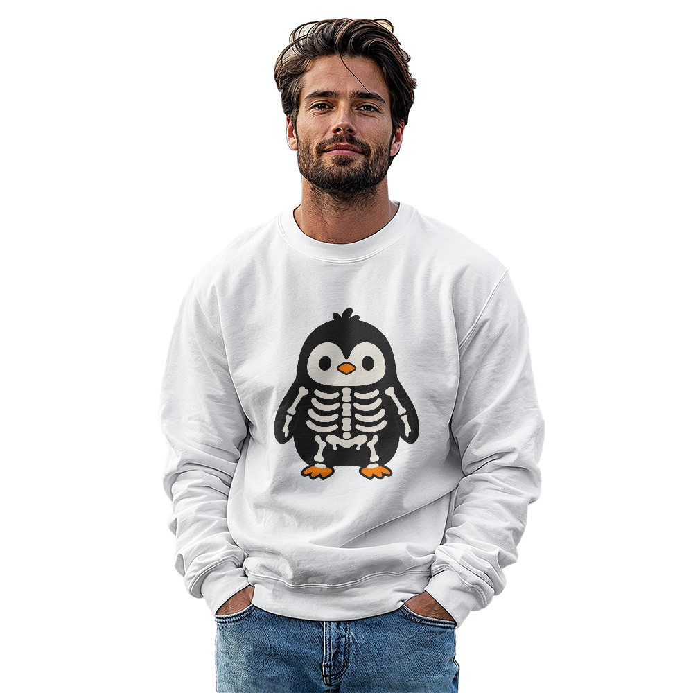 Halloween Skeleton Penguin Cute Spooky Penguin Costume Sweatshirt