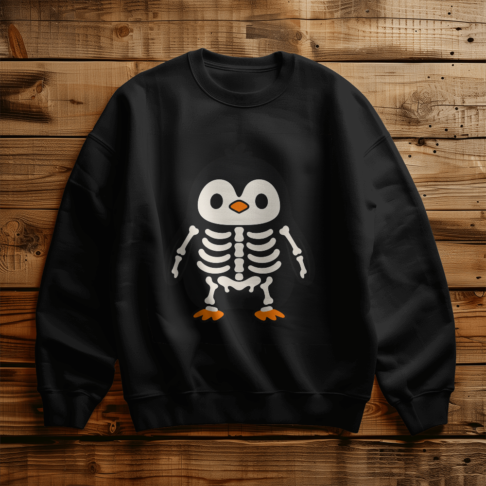 Halloween Skeleton Penguin Cute Spooky Penguin Costume Sweatshirt