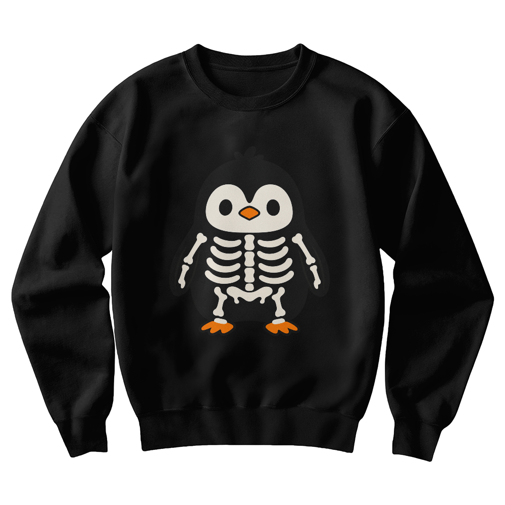 Halloween Skeleton Penguin Cute Spooky Penguin Costume Sweatshirt