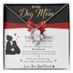 To My Dog Mom - Love Heart Necklace