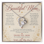 To My Beautiful Mom Necklace – Heartfelt Gift for Mother | Forever Love Necklace