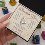 To My Beautiful Mom Necklace – Heartfelt Gift for Mother | Forever Love Necklace