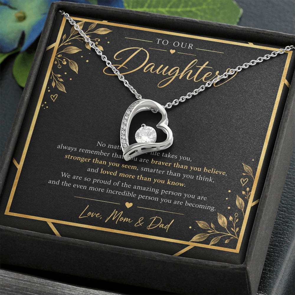 Forever Love Necklace for Daughter – A Meaningful Gift from Mom & Dad